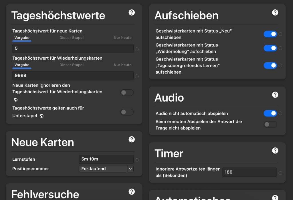 Optimale Anki Einstellungen. Der Algorithmus muss ballern damit deine Karteikarten&nbsp;leuchten.